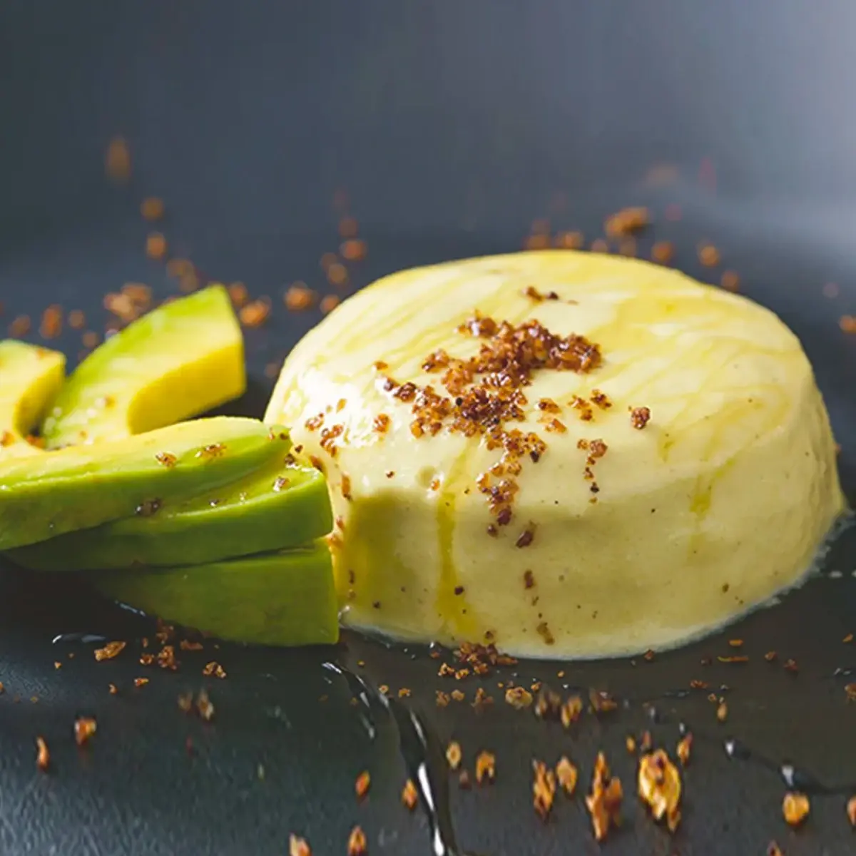 Steamed Avocado Egg Pudding Recipe Card