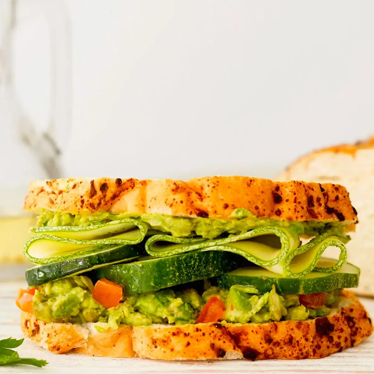 Pesto Avocado Sandwich Recipe Card