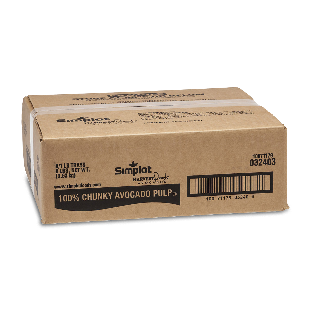 Chunky Avocado Pulp, Fresh
