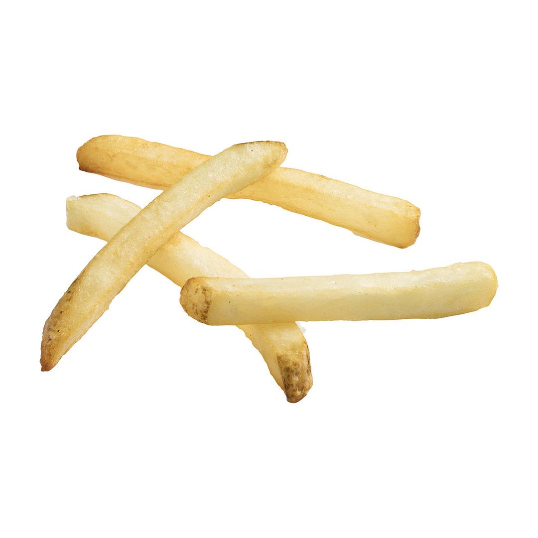 Papas a la francesa corte recto con sal marina, con cáscara