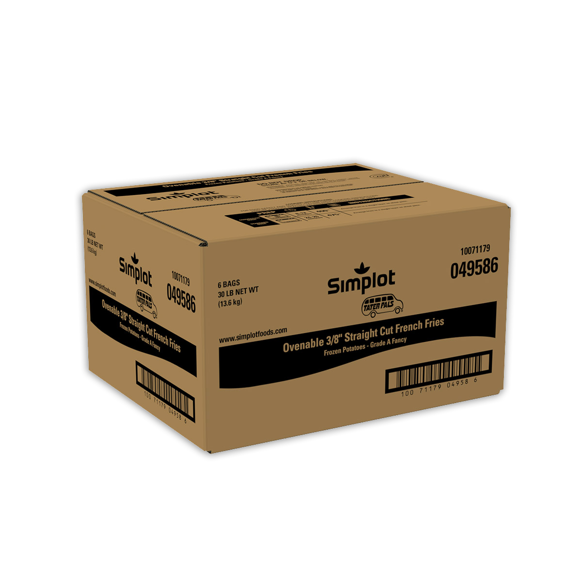 Ovenable 3/8" Straight Cut French Fries