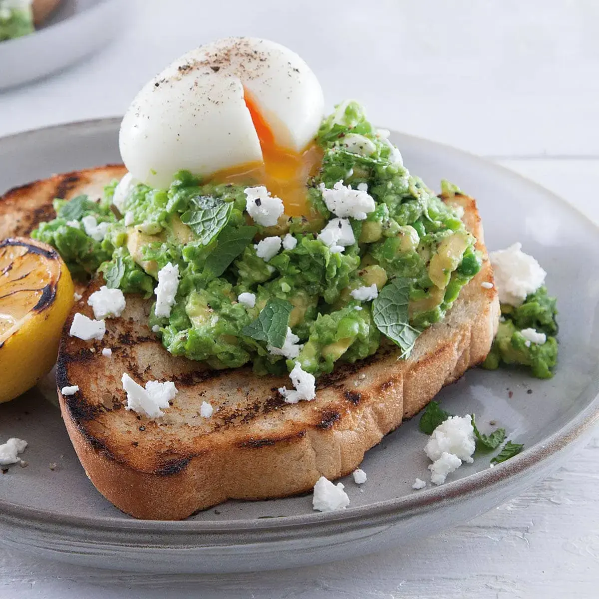 Smashed Avocado Toast with Poached Egg Recipe Card