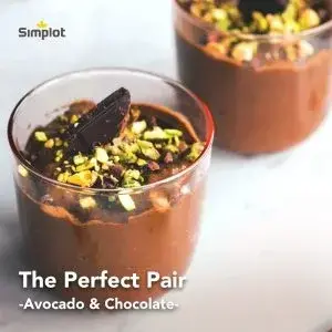 chocolate and avocado dessert cups