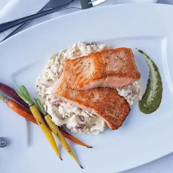 Roasted Salmon with Redskin Mashed Tri Colored Carrots Pesto.jpg