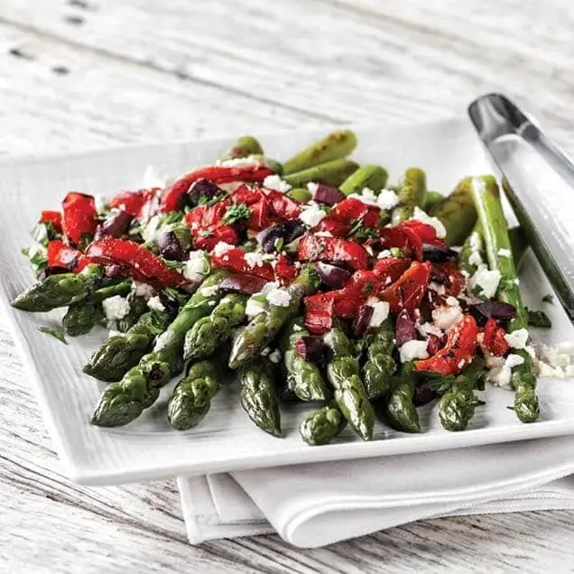 Mediterranean Roasted Asparagus Recipe Card