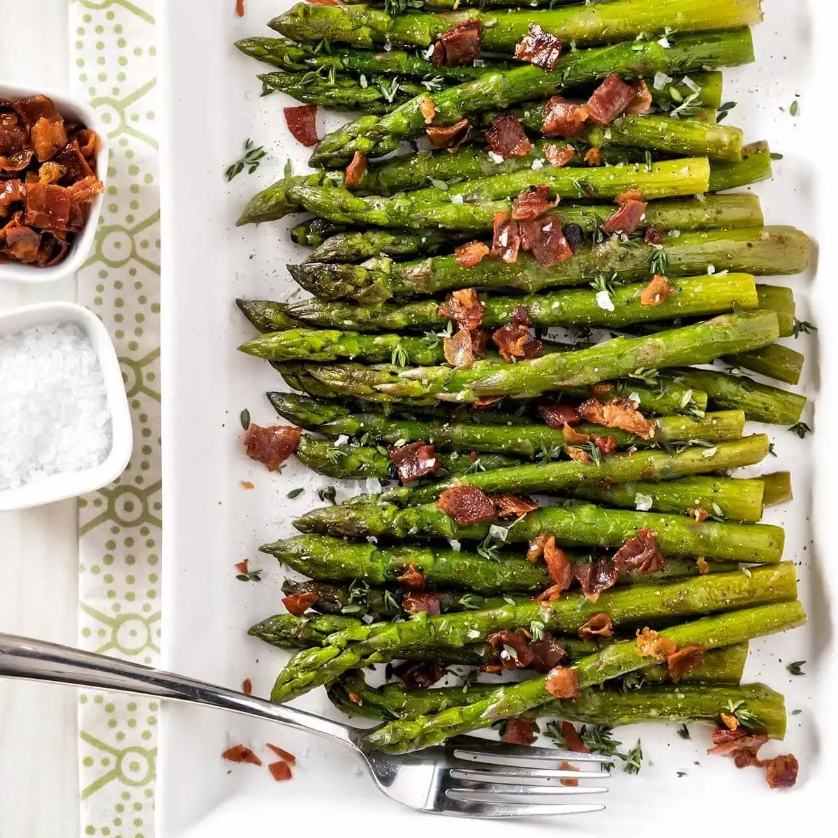 Roasted Asparagus with Thyme and Prosciutto Cracklings Recipe Card