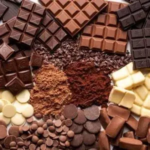 variety of chocolate bars