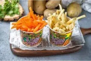 Potato Corner fries in containers