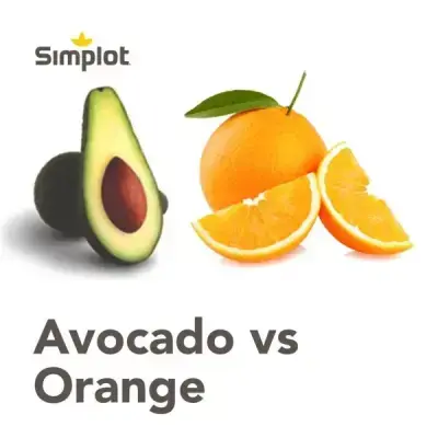 avocado versus orange