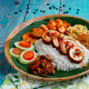 Nasi Uduk on a plate
