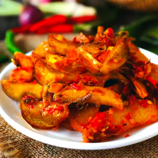 Fried Spicy Wedges With Spiced Anchovies Recipe