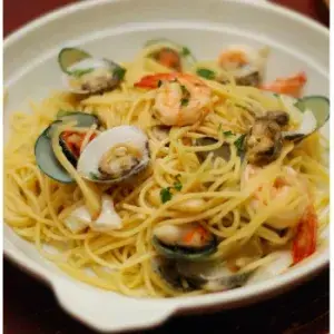 Mama Lou’s pasta with shrimp