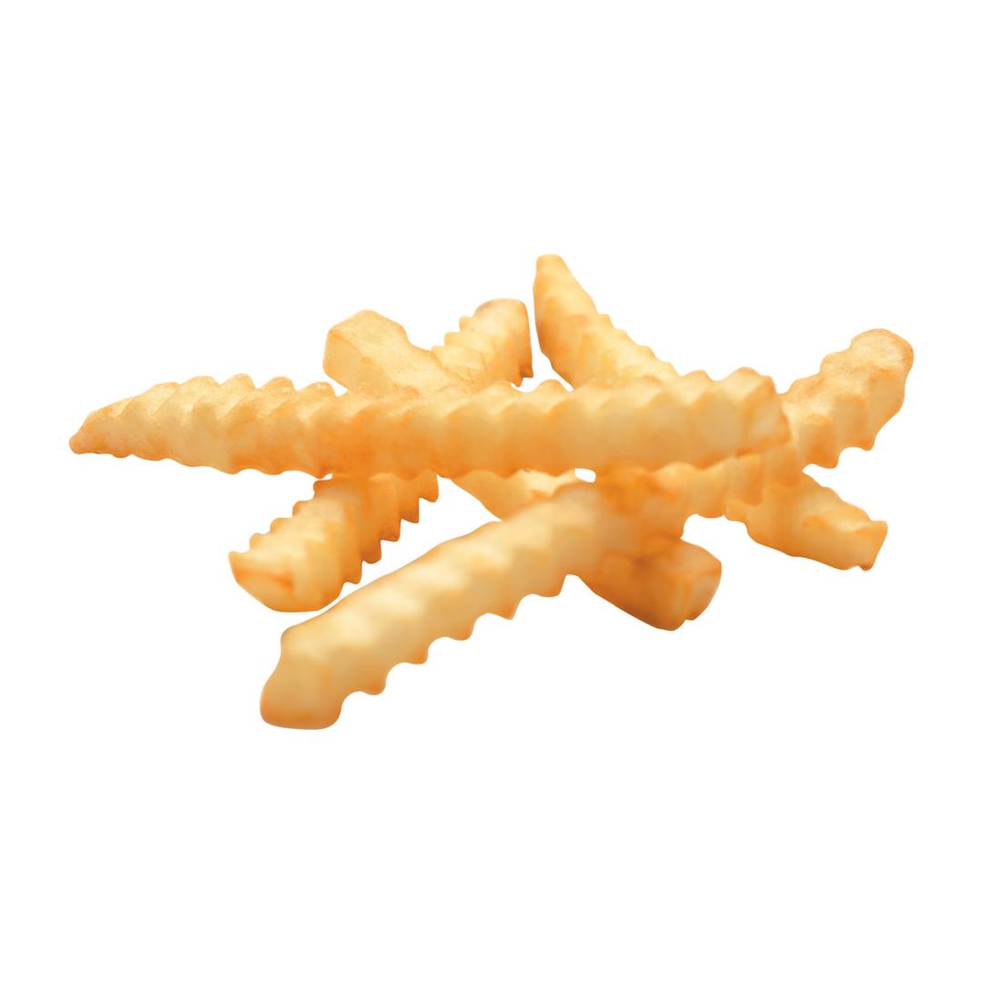 Clear Coated Shoestring Crinkle Cut Fries