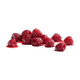 Raspberries with Syrup